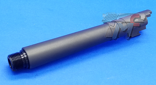 5KU 5inch Stainless Outer Barrel w/Adaptor for Marui Hi-Capa (Black) - Click Image to Close